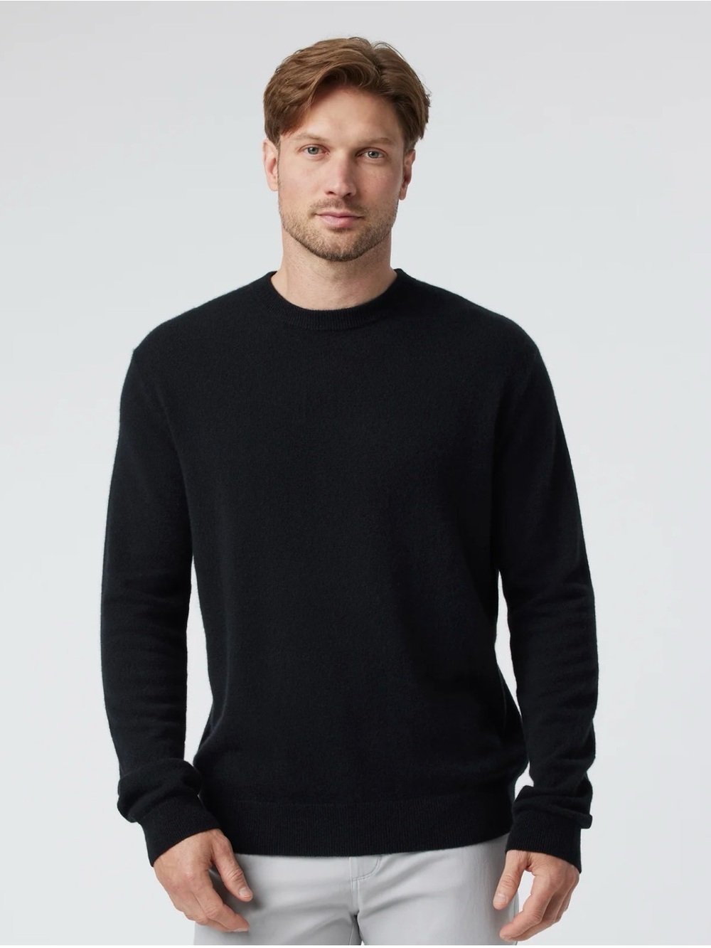 Vuori Men's Black Cashmere Berik Crewneck Sweater